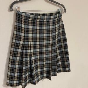 vintage pleated plaid skirt